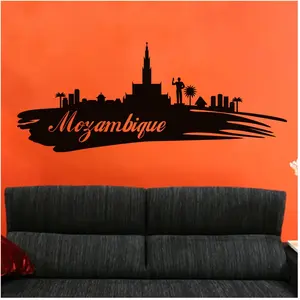 Kerststickers met magische Scandinavische bergen, 110 x 165 cm