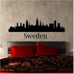 Ambiance-sticker - Stickers Noël montagnes scandinaves féériques 70 x 105 cm pas cher