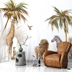 AMBIANCE-STICKER Papier peint panoramique préencollé jungle h 280 x l 360 cm pas cher