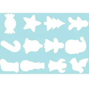 AMBIANCE-STICKER Stickers électrostatiques Noël - Autocollants adhésifs fenêtres noël - décoration fêtes - 15x25cm pas cher