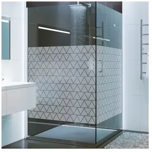 AMBIANCE-STICKER Film Fenêtre Anti Regard Occultant - TRIANGLES - Stickers pour Vitre & Porte de Douche - 50 x 100 cm -100 stickers triangles 10x10 cm pas cher