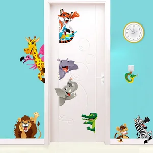 Stickers Muraux - AMBIANCE STICKER - Animaux de la Savane - 30x90 cm - Décoration Intérieure - Pour Enfants pas cher