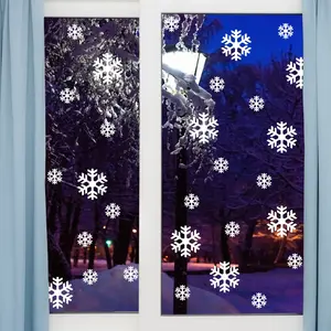 Ambiance-sticker - 50 Stickers électrostatiques flocons - Autocollants adhésifs fenêtres noël - décoration fêtes pas cher