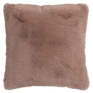 J-LINE Coussin cutie carré rose poudré Rose pas cher