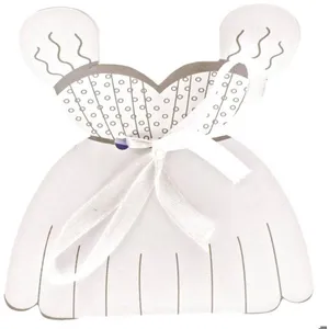 Ballotin CARTON Robe blanche pas cher