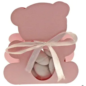 Ballotin OURSON avec plexi Rose clair pas cher