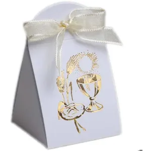 Ballotin carton Calice Blanc/Or pas cher