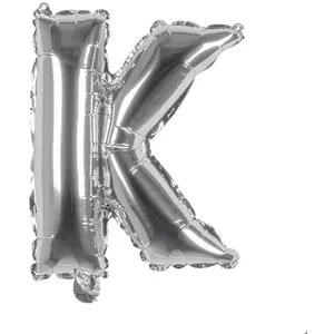 Boland Ballon aluminium mylar lettre K  argent pas cher