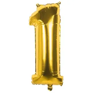 Boland Ballon mylar 86cm CHIFFRE 1 OR pas cher