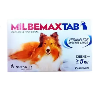 Milbemax Tab Chien 5 kg et Plus 2 comprimés pas cher