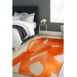 Tapis standard - Beneffito - SWING - Orange - Polyester recyclé - 140x200cm