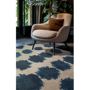 Tapis - BENEFFITO - PAINTBALL - Bleu - 170x240cm - Polyester recyclé pas cher