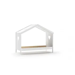 Lit Cabane Ouvert Blanc - VIPACK - Amori - Enfant - Bois - Panneaux de... pas cher