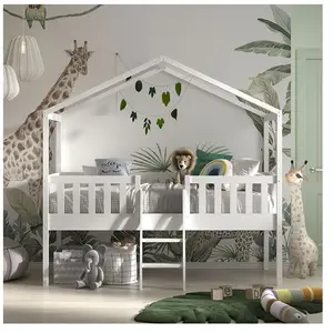 Lit cabane - VIPACK - DAZG9014 - Bois massif - Enfant - 90x200 cm pas cher