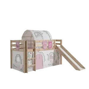 Lit Mi-Hauteur 90x200 avec Toboggan et Housse Birdy Pino - Vipack - Bo... pas cher