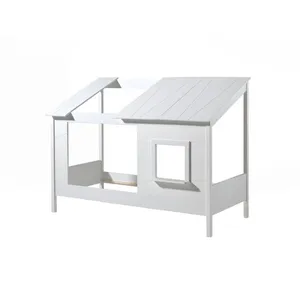 Lit cabane 90x200cm - Vipack - LIO - Pin massif - Lit gigogne inclus pas cher
