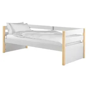 Lit - VIPACK - Margrit - Blanc - Enfant - 1 place - A lattes