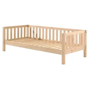 Lit banquette - VIPACK - Friedrich - Bois massif - Sommier à lattes inclus - 90x200 cm pas cher