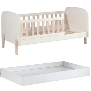 Vipack Lit Kiddy avec tiroir Blanc, Meuble Chambre Enfant pas cher