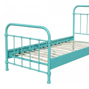 Vipack - Lit enfant vert menthe en métal pas cher