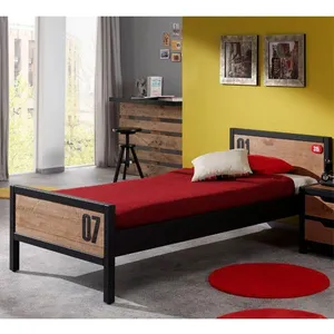 Vipack ALEX Lit Simple 90x200 pin massifPin massif + Sommier 13 lattes pas cher