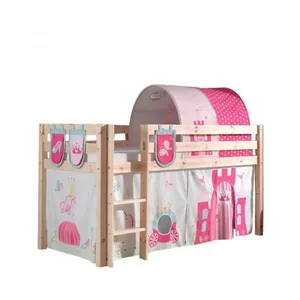 Lit mi-hauteur 90x200 Vipack Pino - Bois - Sommier inclus et housse pr... pas cher