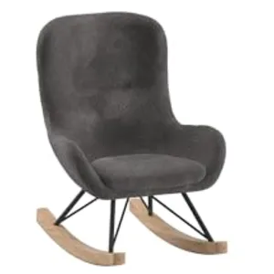 Vipack Fauteuil à Bascule Bouclette "Rocky" 68cm Anthracite pas cher