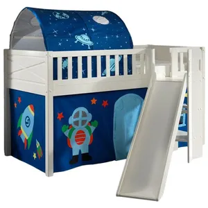 vipack Halfhoogslaper Scottie 90x200 cm Astronaut 1 met glijbaan-wit pas cher
