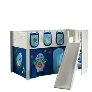 Vipack - Scott Lit Mezzanine Toboggan et Rideau Astro + 3 Sacs Rangeme... pas cher