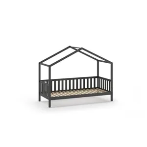 Lit - VIPACK - Dallas - Bois massif - A lattes - 90x200 cm pas cher