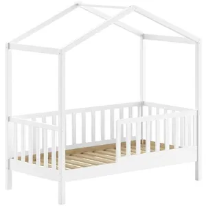 Vipack - DAHK7014 - Lit cabane Dallas 70x140 blanc pas cher