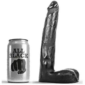 All Black Zwarte realistische dildo - 21 cm