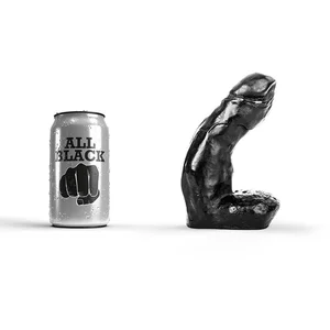 All Black Zwarte dildo - 15 cm pas cher