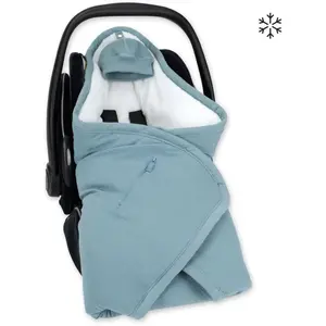 Bemini Couverture nomade chaude Biside Cadum bleu minéral 0-12m (90 x 90 cm)Vendu parbol