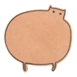 Dessous de plat en liège Chat Point Virgule 15 x 14,7 x 0,7 cm Marron pas cher