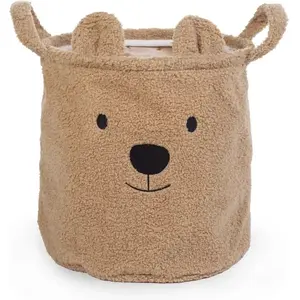 Childhome - Opbergmand - 30x30x30 Cm - Teddy - Bruin - Speelgoedmand - Wasmand