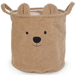 Childhome - Opbergmand - 40x40x40 Cm - Teddy - Bruin - Speelgoedmand - Wasmand