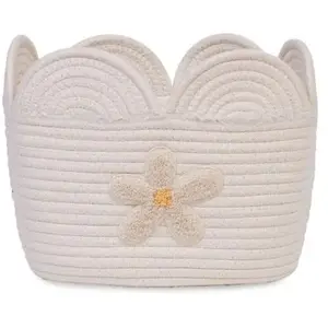 Childhome Flower Collection - Opbergmand - Bloem - 30x20x14 - Wit pas cher