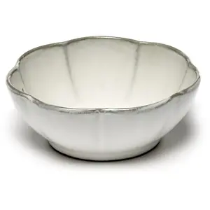 Serax Sergio Herman Inku bowl / diep bord geribbeld D13cm H5cm witVendu parbol