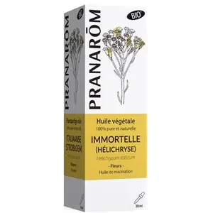 Pranarom Pranarôm Huile Végétale Immortelle Bio Helichryse Italienne Sommité Fleurie 30 ml