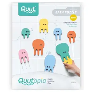 Jouet de bain pour enfant - Quut - Puzzle de Méduses - Mousse souple - Multicolore pas cher