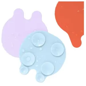 Quut - Antidérapants pour bain Grippi - Méduses 8pcs bleu/orange - Quut pas cher