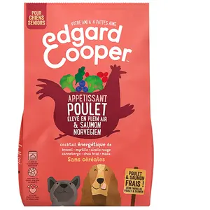 Edgard & Cooper Senior poulet, saumon sans céréales pour chien - 7 kg pas cher