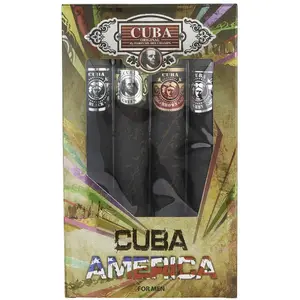 Cuba Cuba America Men 4 Pc Gift Set 1.17oz Edt Spray Black, 1.17oz Edt...Vendu pargalaxus