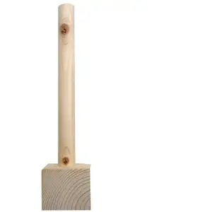 POWERTEX Socle en bois - POWEREX - 7x7x30 cm - Beige - Idéal pour sculptures - Matériau durable pas cher