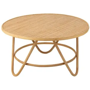 JLINE Table Basse en Rotin "Balia" 80cm Naturel pas cher