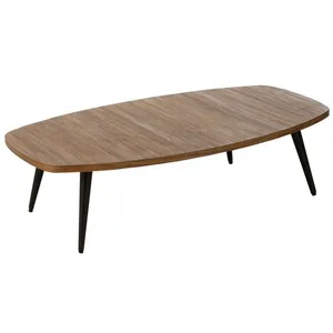 JLINE Table Basse en Bois "Teck" 120cm Naturel pas cher