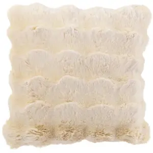 J-Line coussin Wave - polyester - crème pas cher