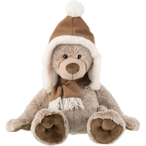 J-Line Peluche Ours Chapeau 43cm Marron pas cher