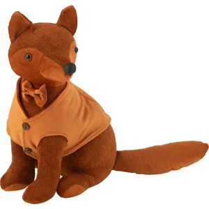 J-Line deurstop Vos Bouclé - textiel - cognac pas cher